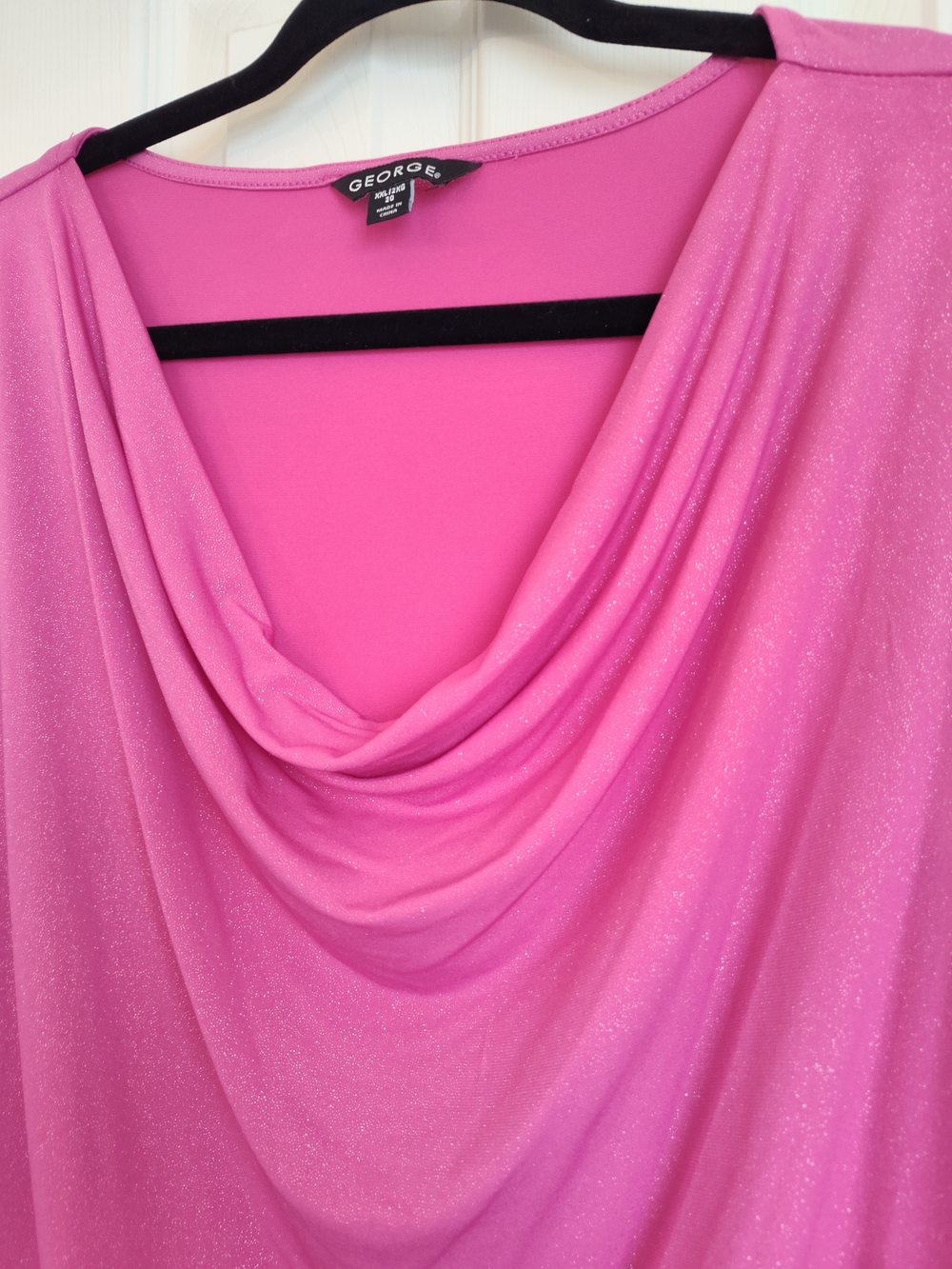 George Pink Drape Neck Top - Picture 2 of 5